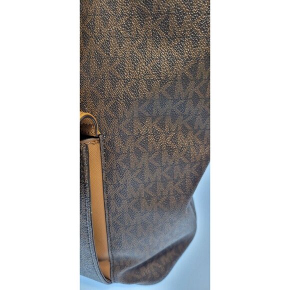 Michael Kors Jet Set Logo Pocket Brown Medium Tote Bag- - Picture 4 of 15